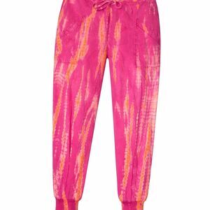 Abacaxi Tie Dye Jogger Pants Pink Orange Women’s S L Drawstring